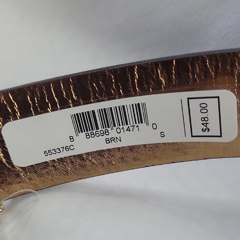 Michael Kors Dark Brown Belt with Gold Logo - Picture 7 of 8